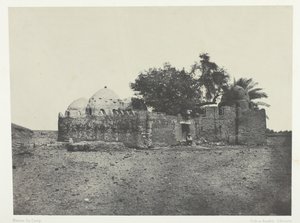 上エジプト、Cidi-Abdellah-el-Maraboutの墓、184951年、印刷1852年。 作： Maxime Du Camp