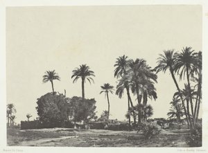 ハマメの村、上エジプト、184951 年、1852 年に印刷。 作： Maxime Du Camp