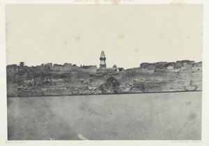 上エジプト・エスネの全景 184951年 1852年印刷 作： Maxime Du Camp