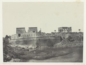エジプト、ヌービー、パレスチナ、シリア」（1852年）より、ヌービー、フィロエ、南西の方角からの眺め（69版 作： Maxime Du Camp