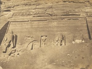 1850年3月、アブセンビルのスペオス・ドゥ・フレーのファサードの様子。