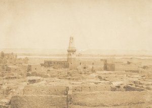 エドフの村の眺め（1849-50年）。 作： Maxime Du Camp