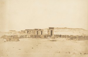 1850年4月10日、デブード・パレンボレの神殿と村の全景。 作： Maxime Du Camp