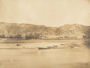 フィラエの南東を撮影したビュー - シェルク エル ヘッセ、1849 年から 50 年。 作： Maxime Du Camp