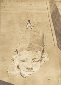 アブシンベルのレの神殿の最西端の巨像、1850年。 作： Maxime Du Camp