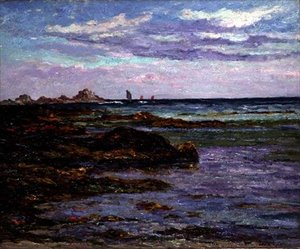 ブルターニュの海岸、1910年頃（油彩・キャンバス） 作： Maxime Emile Louis Maufra