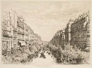 大通りモンマルトル、パリ 作： Maxime Lalanne