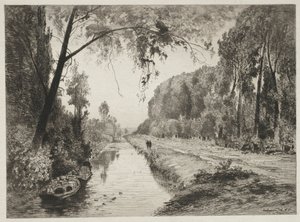ポンサントマクサンスの運河、c。 1878年。 作： Maxime Lalanne