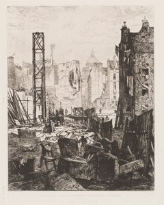 1862年にサンジェルマン大通りを開くための解体。 作： Maxime Lalanne