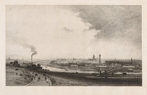 1867年のパリ、トロカデロからの眺め、1867年。 作： Maxime Lalanne