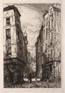 Rue des Marmousets (オールド パリ) 作： Maxime Lalanne