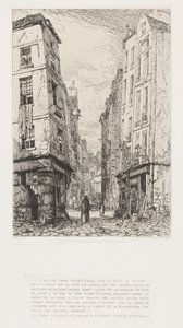 Rue des Marmousets (オールド パリ) 作： Maxime Lalanne