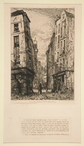 Rue des Marmousets (オールド パリ) 作： Maxime Lalanne