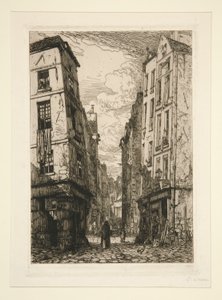 Rue des Marmousets (オールド パリ) 作： Maxime Lalanne
