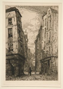 Rue des Marmousets (オールド パリ) 作： Maxime Lalanne
