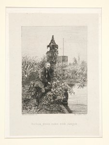 Victor Hugo dans son jardin (Victor Hugo in His Garden), pl. スイート シェ ヴィクトル ユーゴー (Victor Hugo) から 12 作： Maxime Lalanne