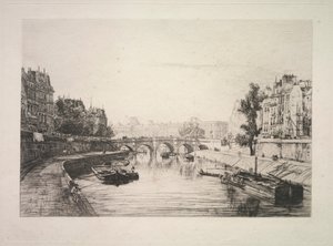 聖ミシェル橋からの眺め、1865年。