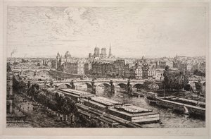 ルーブル美術館からの眺め、1882年。 作： Maxime Lalanne