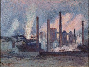 シャルルロワの製鉄所 シャルルロワの製鉄所、1897 年。 作： Maximilien Luce