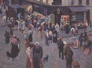 Abbesses通り 作： Maximilien Luce