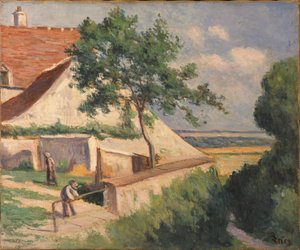教会の後ろのロルボワーズ 作： Maximilien Luce