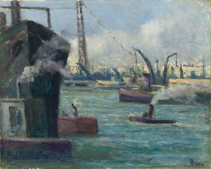 ルーアン港、 作： Maximilien Luce