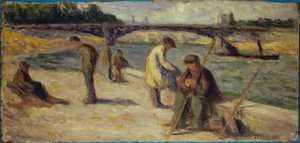 ケ・マラケ河岸、1936年以前（木に油彩） 作： Maximilien Luce
