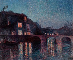 シャルルロワのサンブル川 作： Maximilien Luce