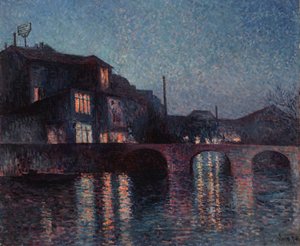 シャルルロワのサンブル川、1896年 作： Maximilien Luce