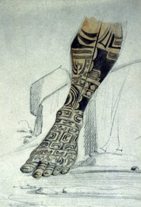 マオリ族のフットタトゥー 作： Maximilien Radiguet