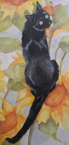 ひまわりの間の黒猫 作： 