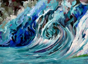 荒れ狂う波 作： Maxine Shore