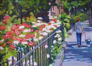 日差しの降り注ぐ庭園の散策 作： Maxine Shore