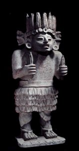 プレコロムビア文明。メイドの神を表すマヤの像。パリ、男性学博物館 作： Mayan Mayan