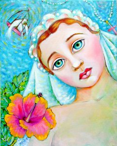 花嫁、2021年（キャンバスに油彩） 作： Maylee Christie