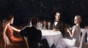 星空の下でのディナー 作： McClelland Barclay