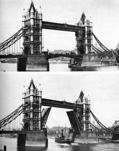 タワーブリッジの開閉、ロンドン、1926-1927