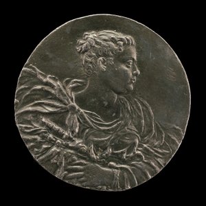 ガウンとマントをまとったヴェネツィアの若い女性、1563年頃 作： Medallist A.A.