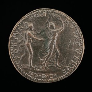 ダフネを追いかけるアポロ［逆］、1556年 作： Medallist R.C.