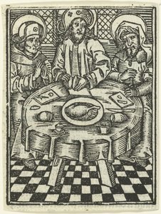エマオの晩餐 作： Meester van de Delbecq Schreiber Passie (attributed to)
