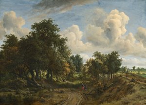 1663年の「森の風景」。 作： Meindert Hobbema