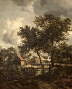 水車小屋、1660年頃 作： Meindert Hobbema