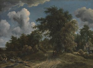 ウッドランドロード、ca。 1670。 作： Meindert Hobbema