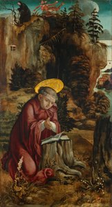 セント。 スビアコの洞窟の前のベネディクト 作： Meister des Innerochsenbacher Annenaltars