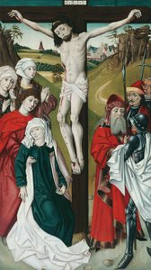 キリストの磔刑 作： Meister des Schottenaltars (Werkstatt)