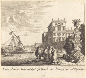 スピノラ宮殿、ジェノヴァ 作： Melchior Küsel after Johann Wilhelm Baur