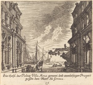 パラッツォ ビジャメナ、ジェノヴァ 作： Melchior Küsel after Johann Wilhelm Baur
