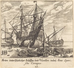 船 作： Melchior Küsel after Johann Wilhelm Baur