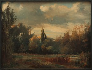 ベルリンの公園の風景 作： Melchior Lechter