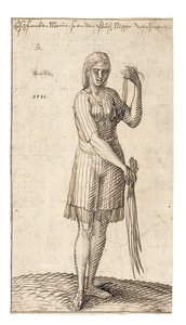 葦を持ったナイジェリアの女性、1583年 作： Melchior Lorck